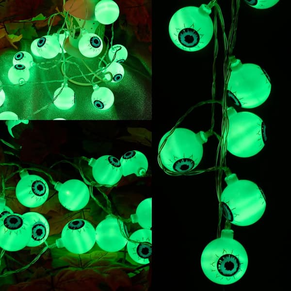 30 LED Halloween Dekorasjoner Øyeepler Strenglys Dekor Salg