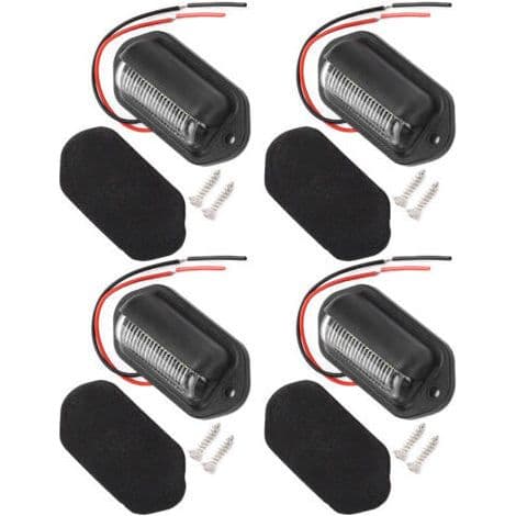12V 6LED nummerpladelys, 4 stk., høj lysstyrke hvidt lys, vandtæt til bil