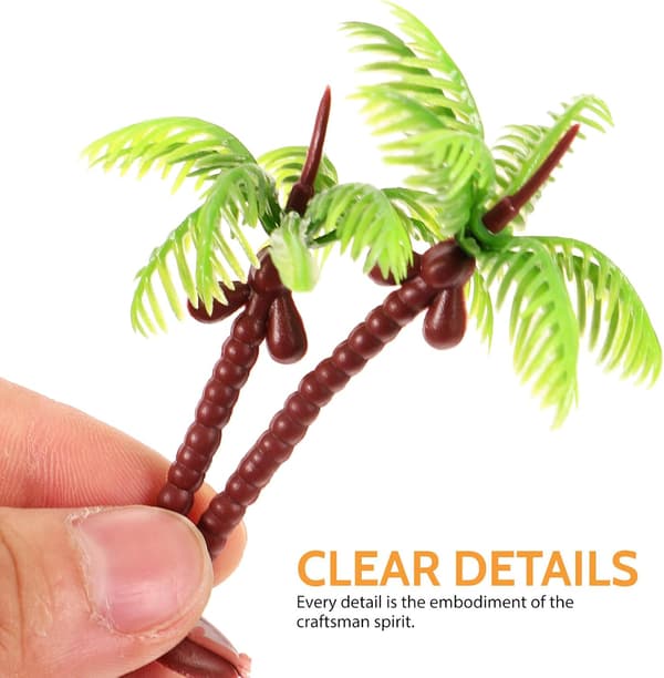 10 st miniatyrpalmträdmodellset, konstgjord minilandskapsväxtdekor