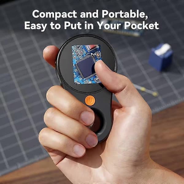 Digital Handheld Microscope 500X Magnifier with 2\" IPS Screen & Light for Electronics Coins Jewelry-FM-
