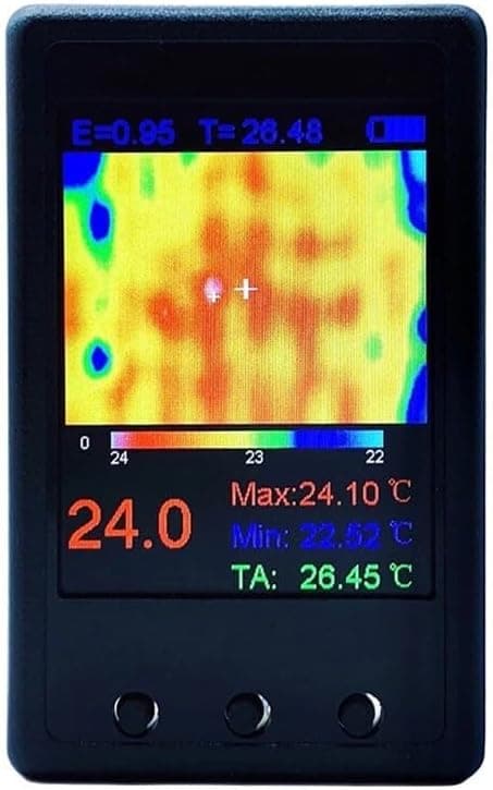 2,4 tommer billedsensor, infrarød temperaturdetektorkamera USB-interface varme LCD håndholdt termisk til bilindustrien, elektrisk