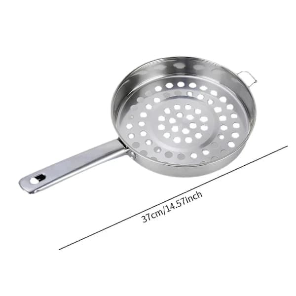 Large Hole Cold Shrimp Sieve Vegetable Fruit Colander Drying Basket Metal Single Handle