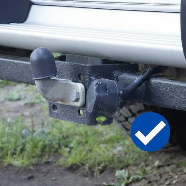 1 stk. 13-polet adapter til trailere og campingvogne, skruestik, 13