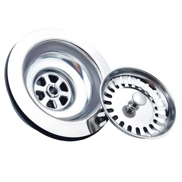 Vask afløb uden overløb Kurv INOX ø 110 mm 1½ \", Rustfrit stål + ABS, Afløb + Kurv Vandfilter til swimmingpool