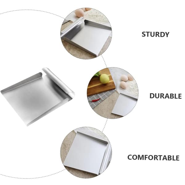 Vegetable Shovel, Versatile Kitchen Utensil, 15 cm, Dough Scraper, Stainless Steel Chef's Vegetable Taxi, Kitchen Spatula