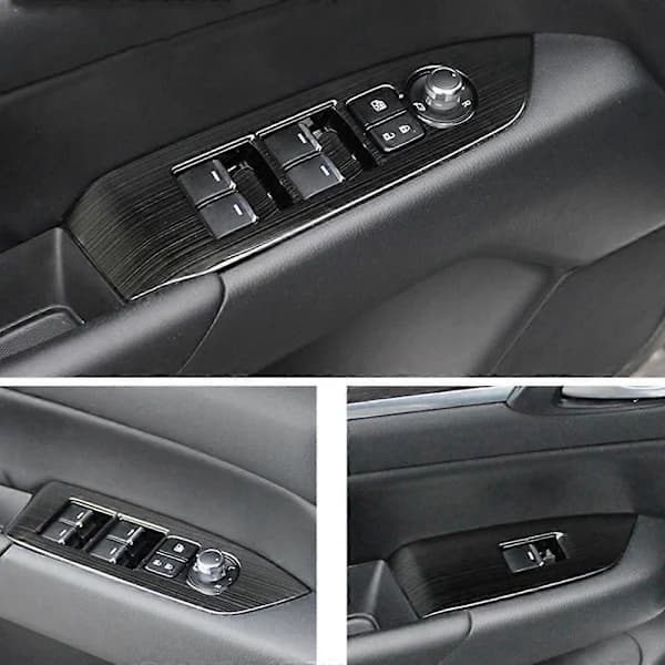 (pow yeah!) 1 Set Car Gear Shift Console Panel Cover Trim Cup Holder Cover Door Window Switch Cover for Mazda CX-5 CX5 2017-2020 LHD
