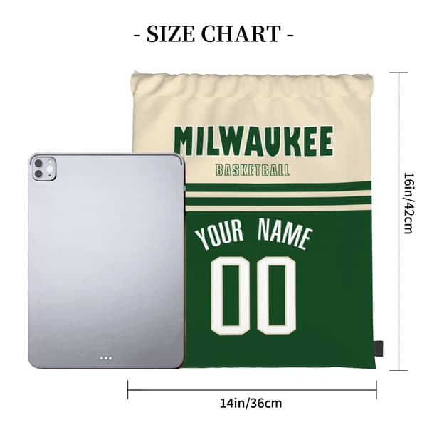 Milwaukee Trækposer Tilpasset Ethvert Navn Ethvert Nummer Taske Rygsæk Gaver til Mænd Milwaukee Milwaukee