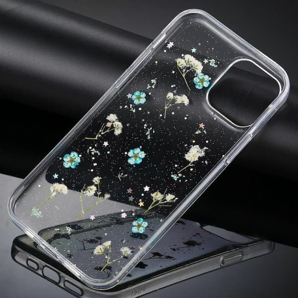 Gypsophila Flower Pattern TPU Protective Case for iPhone 12 mini
