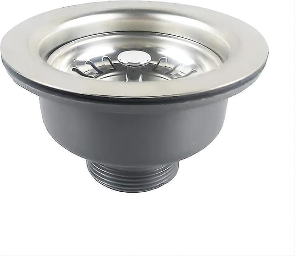 110 mm avløpsrør for vask, rustfritt stål og PVC, kurvavløp for vask