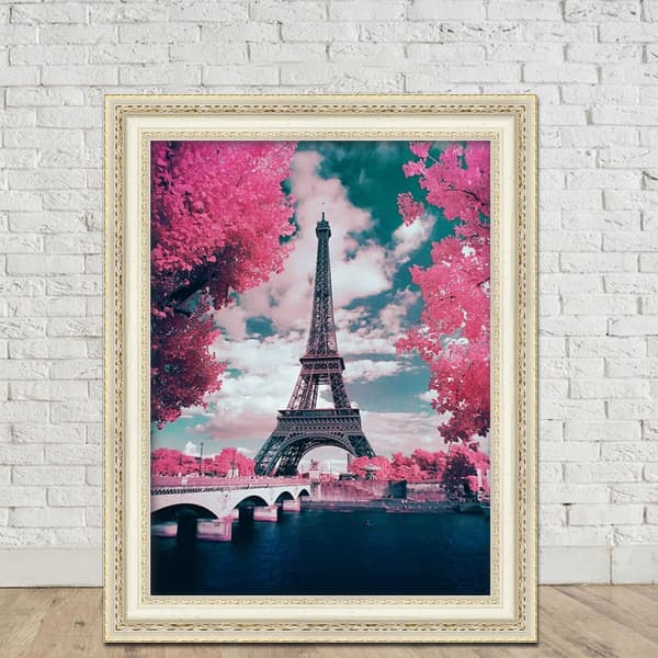 5D-timanttimaalaus, ilman kehystä (Eiffel-torni) 40cm*30cm 5D Diam