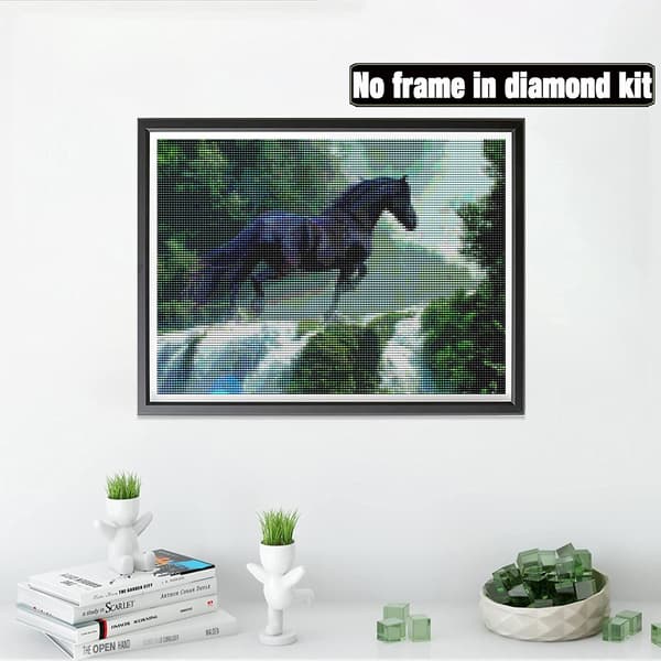 5D Diamantmaleri Sæt 30x40cm DIY Farverig Hest Diamantkunst
