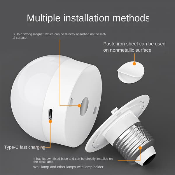 Rechargeable Light Bulb with Remote Control - E27 Battery Lamp Without Electricity for Wall Lamps, Table Lamps, Pendant Lamps