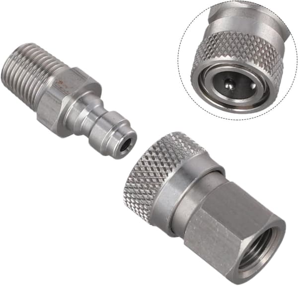 1/8 NPT Gevind Hurtig Afbryder og Sæt Luftsystem Forbindelser Han Hun 8mm Rustfrit Stål til Industrielle Anvendelser