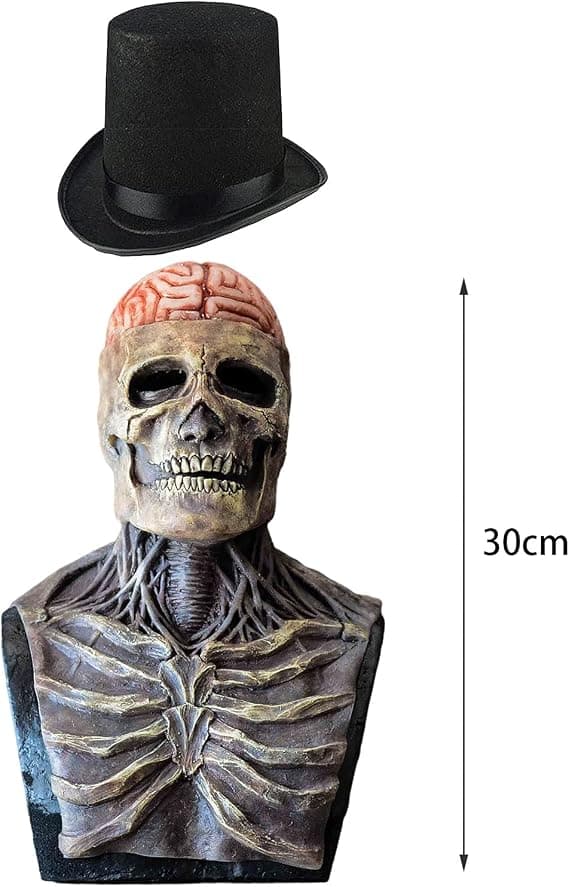Halloween-mask Full Head Skull Mask, Realistisk Läskig Mask med Mo