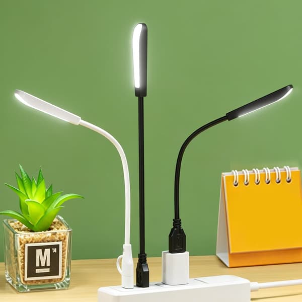 USB-C Fleksibel LED-leselampe, liten og bærbar, perfekt for studenter, kontor og laptop - LED-skrivebordslampe