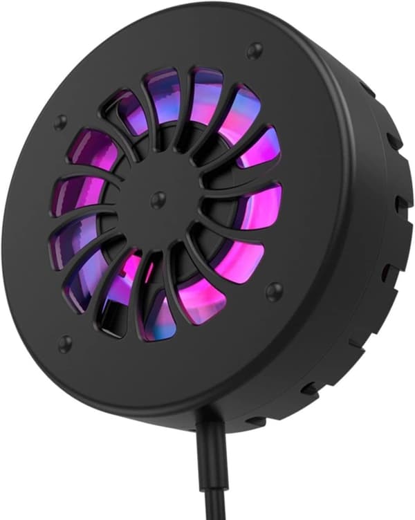 Magnetisk køleradiator egnet til iPhone 15W trådløs oplader, trådløs oplader til spil varmeafledning (Sort)