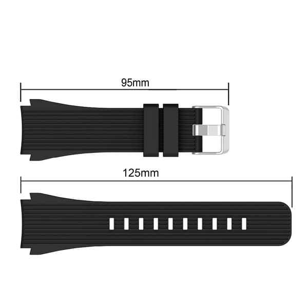 Silikone armbånd til Samsung Galaxy Watch 46mm Armbånd Sort