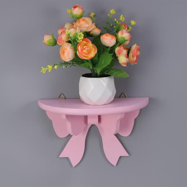 Lyserøde svævehylder til vægdekoration 4 stk. 4 stk. Lyserød Lyserød mediumx4pcs Pinkx4pcs