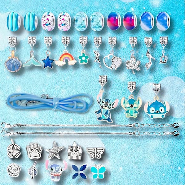 Perlesett for å lage armbånd Charms Perle Lilo Stich