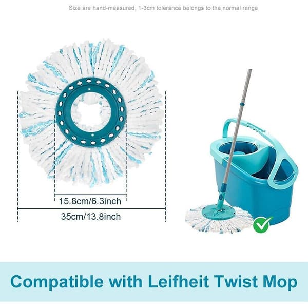 Praktisk sæt med to moppehoveder til Leifheit Clean Disc Mop Ergo