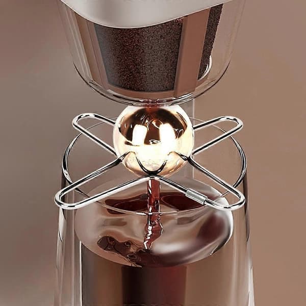 Espresso-kølekugle med stativ, genanvendelig kaffekølekugle i rustfrit stål til at bevare smagen