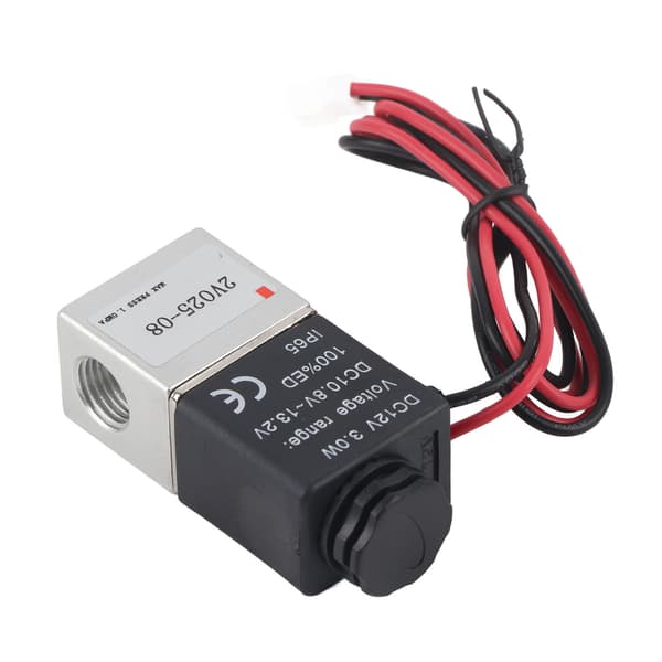 2-positions 2-vejs normalt lukket magnetventil aluminiumslegering G1/4 tommer 2V025-08 DC 12V
