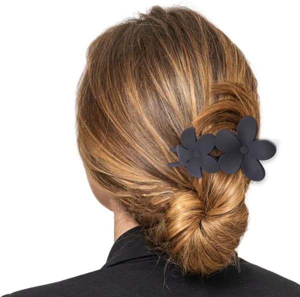 Hårklemmer til Kvinder Piger Hårklemme til Damer Hjemmestyling Tilbehør Mørke Sorte Hårspænder