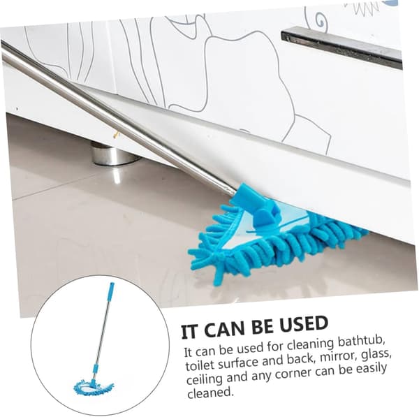 Mini Triangular Mop Rotatable Extendable Handle Easy Cleaning Tool