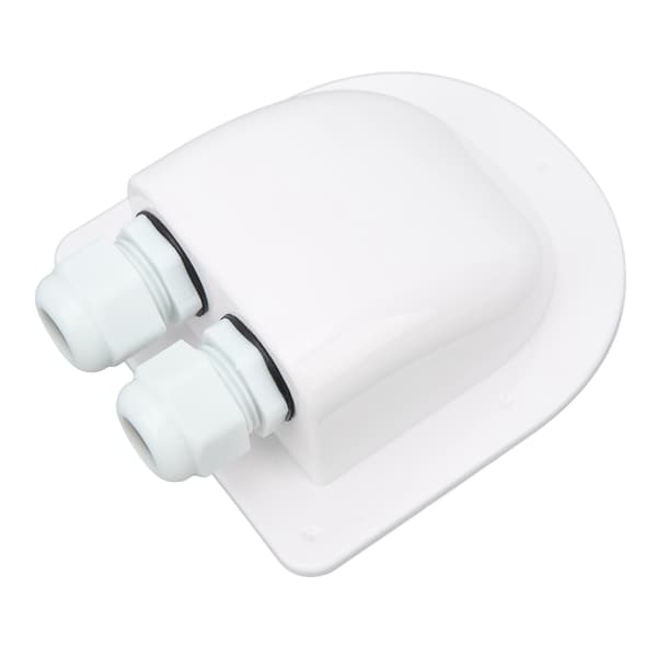 Waterproof IP68 Cable Entry Box Double RV Roof Boat Yacht White