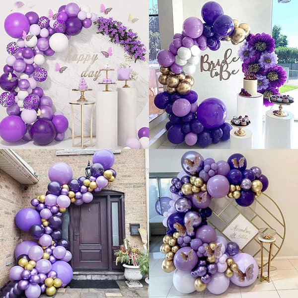 Lilla ballonbuesæt, 122 stk. 18 12 10 5 tommer lys