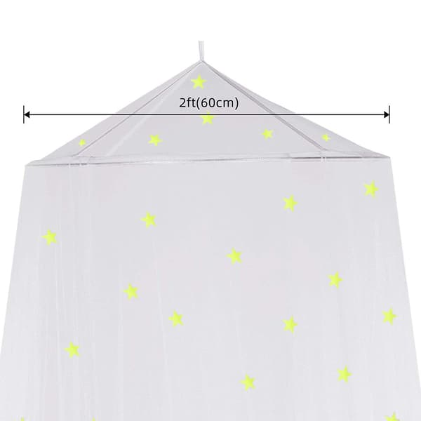 Mosquito net with luminous stars (1.5-1.8 meter bed can be opened), black