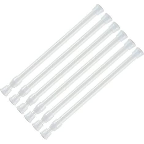 Triangular Curtain Rod, No Drilling Required, Adjustable (18-28 cm), Set of 6, for Wardrobe, Shelf, Kitchen Cabinet, and DIY Projects
