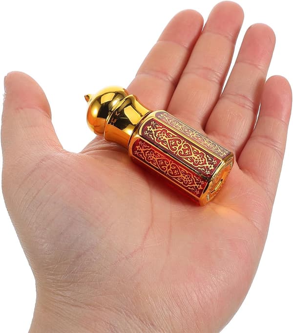 4-pack 6 ml påfyllningsbara parfymflaskor i glas för resor