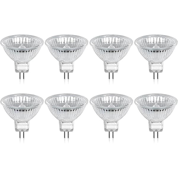 8-pack GU5.3 MR16 35W 12V dimbara halogenlampor, varmvit 2800K