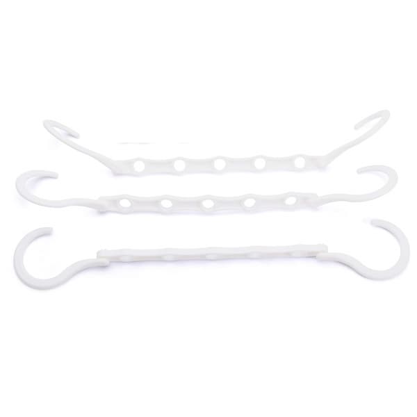 Multifunktionell femhålshängare 3-pack Vit Vit White