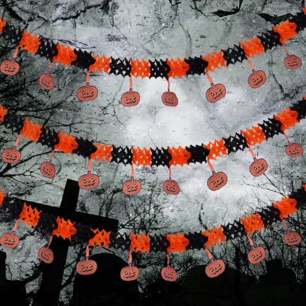 Gjenbrukbar Halloween-dekorasjon for innendørs bruk, Halloween-banner