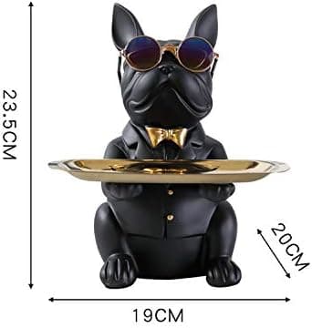 Bulldog-statue, interiør, med avtakbar oppbevaringsenhet