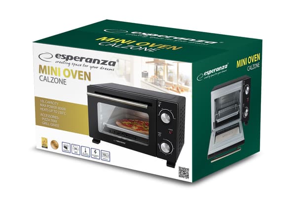 10L miniugn, 800W, dubbeldörrar, plåt och galler ingår