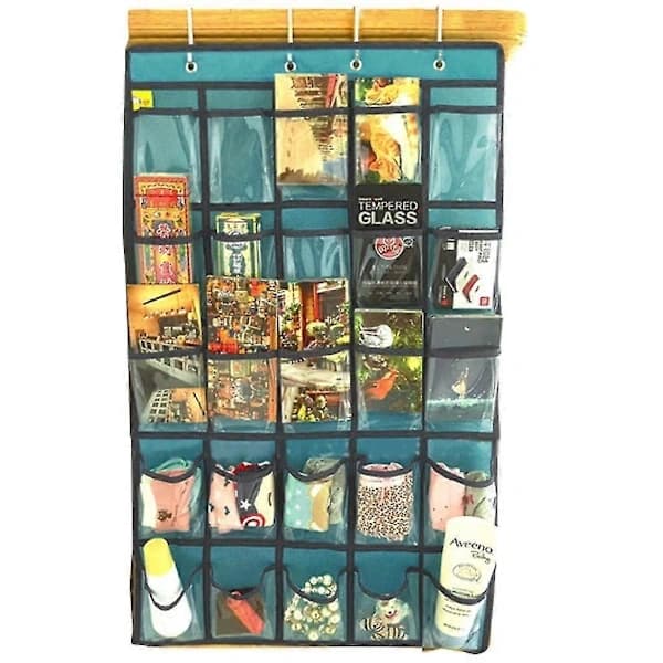 (Pow yeah!) Wall Mounted Classroom Chart with 25 Clear Pockets, Waterproof for Wall Door