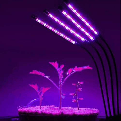 LED-vækstlampe med 4 fleksible arme til indendørs planter-FA-
