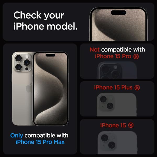 Spigen EZ Fit karkaistu lasinen näytönsuoja iPhone 15 Pro Max -puhelimelle (2 kpl)