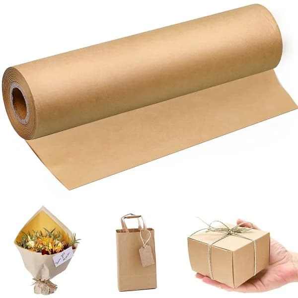 【PP】Rulle brunt kraftpapper hantverk konst presentinslagning paket dekorativt papper