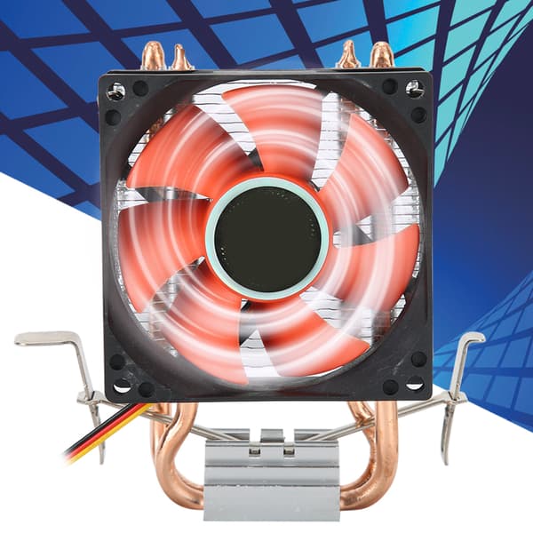 Mini CPU-køler 2 varmerør Høj luftstrøm Lav støj ventilatorradiator til 775AMD/1155Intel