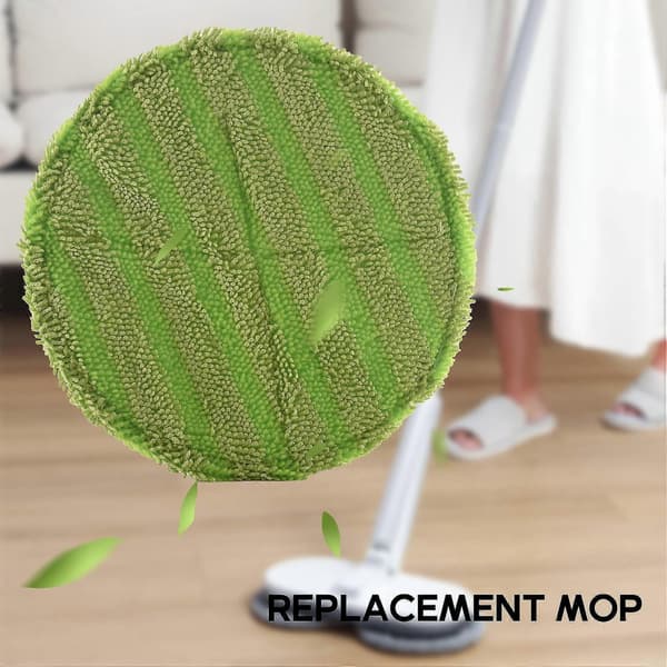 6 stk Moppeklut Erstatning Maskinvaskbar Moppehode Pad for Rengjøring av Hjemmegulv 33x12cm
