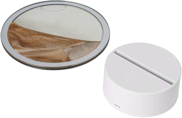 Sand Night 3D Dynamisk Maleri Soveværelse Og Værelse USB Batteri Flydende Lys, Lampe Til Stue Med Strøm