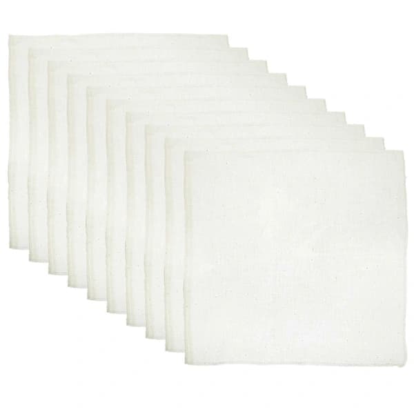 (Pow yeah!) Unbleached Cotton Cheesecloth Strainer Reusable For Home Use 40x40cm High Temperature Resistant 10pcs
