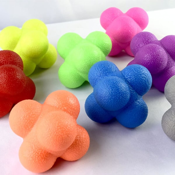 Reaktionsboll, Reflexboll för Hand-Öga-koordinationsträning, 7,2 cm, 3-pack - Orange, Gul, Grön