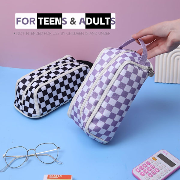 Stor blyantpose penneetui blyantholder taske til kontor skriveartikler forsyninger tasker stor kapacitet pennearrangør T