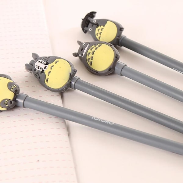 Sæt med 4 søde Totoro tegneserie gelpenne kreativ personlighed drenge a