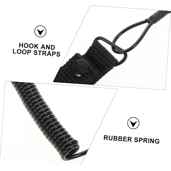 Fallsikringstau Retraherbart Verktøytau med Spennebånd Kraftig Klips Låsbar Anti-Klipp Elastisk Tau